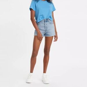 Levi’s Ribcage Women's Distressed Denim Shorts size 28